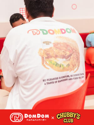 ドムドムハンバーガー 限定コラボ 『丸ごと ! ! カニバーガー』実写 プリント 半袖 Tシャツ トップス バックプリント メンズ 大きいサイズ