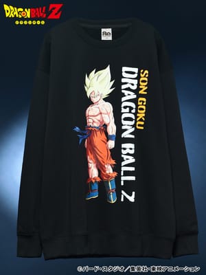 【WEB限定予約/9月上旬より順次発送予定】「ドラゴンボールＺ」トレーナー メンズ 大きいサイズ / スーパーサイヤ人 孫悟空  / スウェット 長袖 サカゼン80周年記念 オリジナルデザイン / DRAGON BALL Z