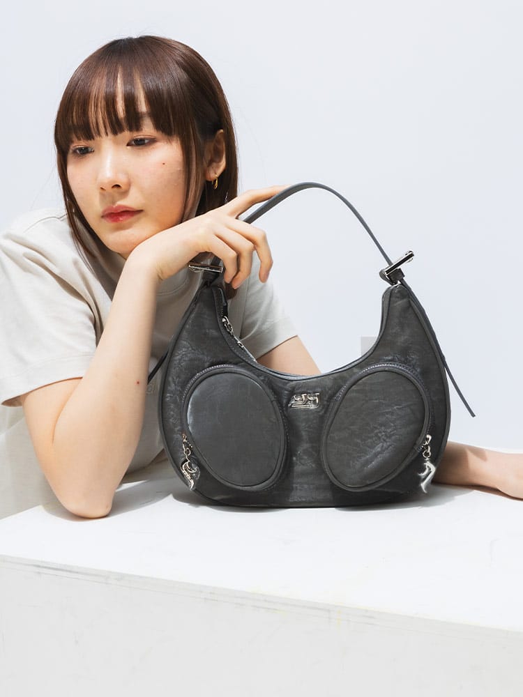 YIE YIE (イエイエ) ジップポケット ハンドバッグ LUNA YIE14BB20 レディース