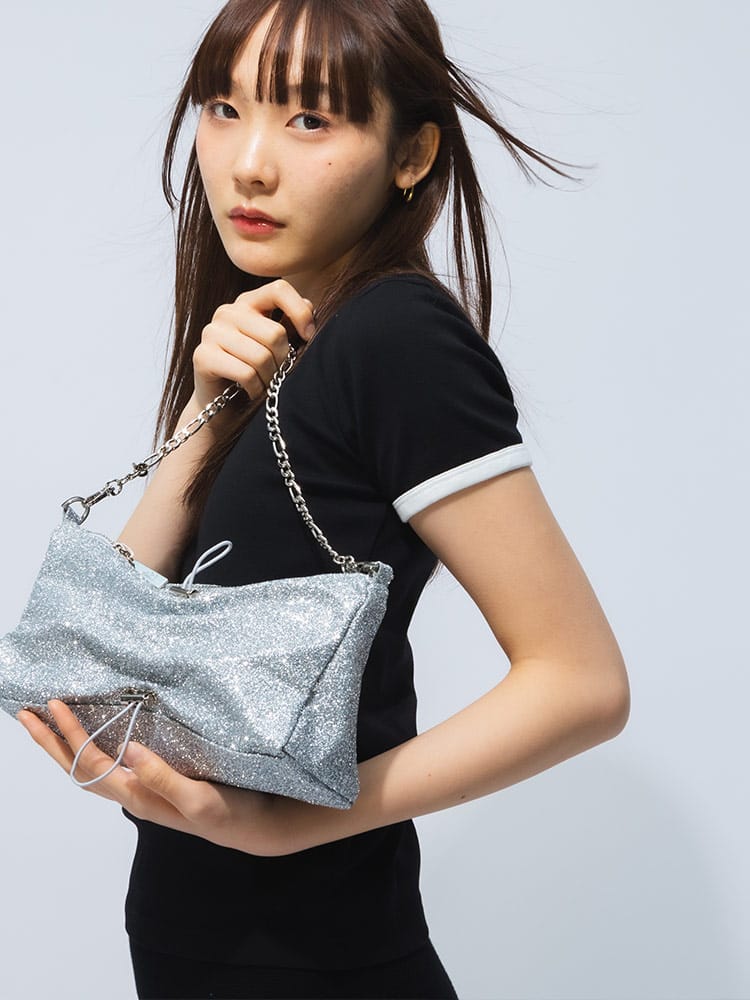YIE YIE (イエイエ) チェーンストラップ グリッター ハンドバッグ SIERRA YIE17BB13 レディース
