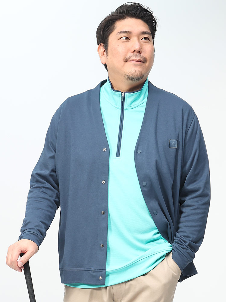 胸ロゴ Vネック カーディガン GO-TO CARDIGAN (adidas) アディダス