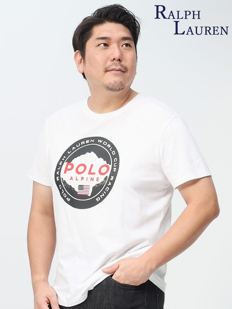 フロントロゴ クルーネック 半袖 Tシャツ (POLO RALPH LAUREN) ポロ ラルフローレン 大きいサイズ メンズ 