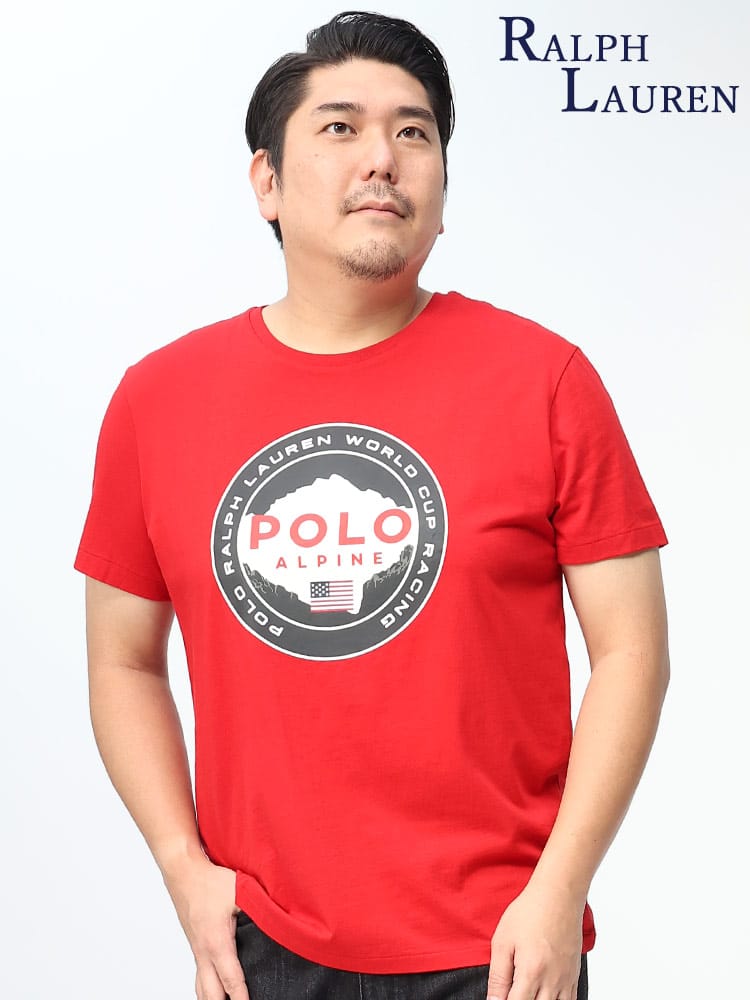フロントロゴ クルーネック 半袖 Tシャツ (POLO RALPH LAUREN) ポロ ラルフローレン 大きいサイズ メンズ 
