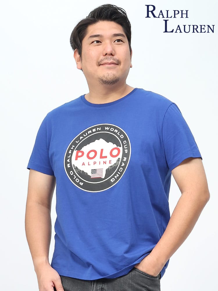 フロントロゴ クルーネック 半袖 Tシャツ (POLO RALPH LAUREN) ポロ ラルフローレン 大きいサイズ メンズ 