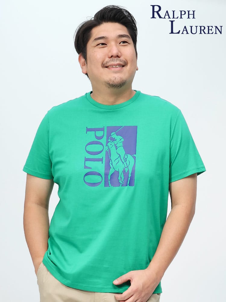 BIGプリント クルーネック 半袖 Tシャツ (POLO RALPH LAUREN) ポロ ラルフローレン 大きいサイズ メンズ 