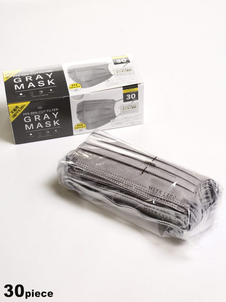 大きいサイズ メンズ SAKAZEN (サカゼン) SOLID MASK 形態安定 ワイドサイズ 不織布 マスク 30枚 花粉症対策 超大きめ 耳痛くない 3層構造 使い捨てpfe認証 不織布 男性用 女性用 防花粉 ウイルス防止 飛沫防止