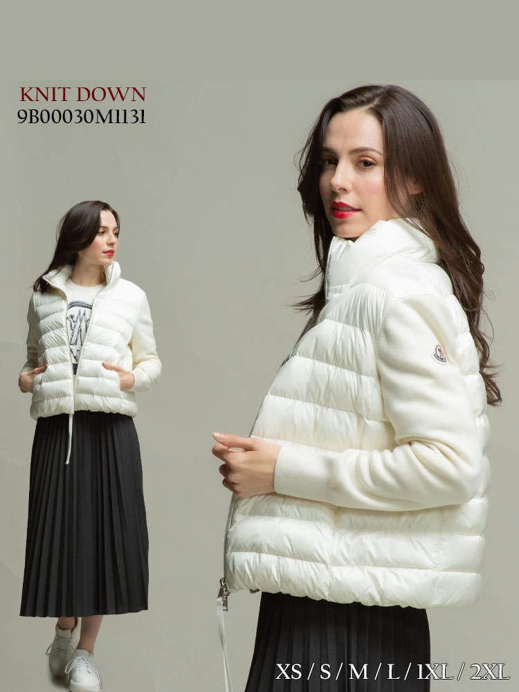 MONCLER モンクレール スタンドカラー ニット ダウンジャケット ブランド レディース アウター ジャケット ブルゾン ダウン MCL9B00030M1131