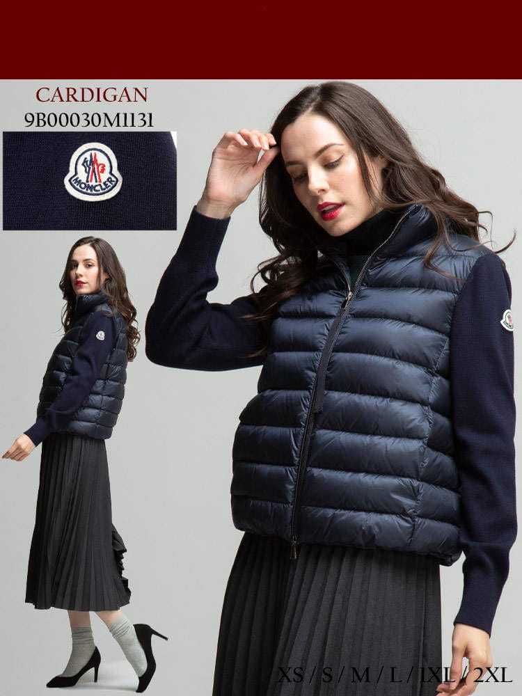 MONCLER モンクレール スタンドカラー ニット ダウンジャケット ブランド レディース アウター ブルゾン ダウン MCL9B00030M1131
