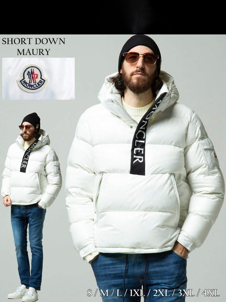 MONCLER (モンクレール) ロゴプリント フード アノラック ダウンジャケット Maury MCMAURY1