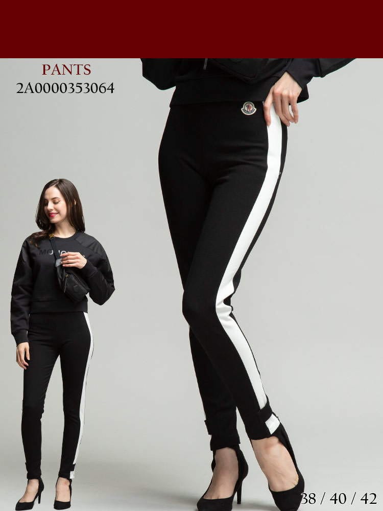 MONCLER モンクレール ワイド切り替え ワンポイント レギンスパンツ ブランド レディース ボトムス パンツ ロングパンツ スポーツ MCL2A0000353064