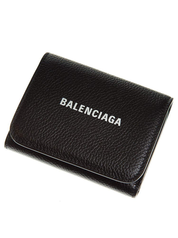 BALENCIAGA バレンシアガ レザー ロゴ 三つ折り財布 CASH MINI WALLET ブランド レディース 財布 ウォレット 折り財布 ミニ BCL655622