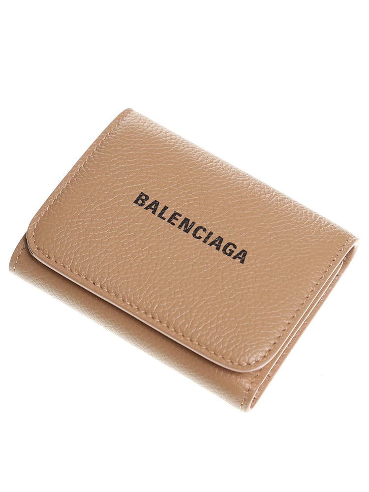 BALENCIAGA バレンシアガ レザー ロゴ 三つ折り財布 CASH MINI WALLET ブランド レディース 財布 ウォレット 折り財布 ミニ BCL655622