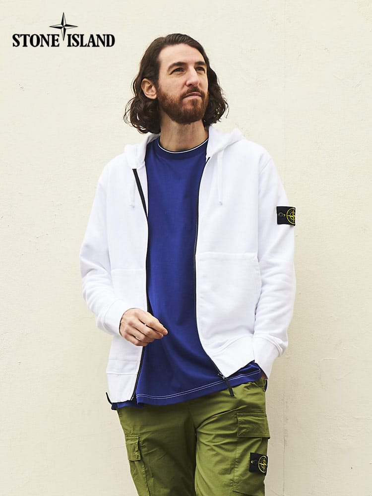 STONE ISLAND (ストーンアイランド) 袖ロゴ フルジップ パーカー スウェット SI761564251 メンズ