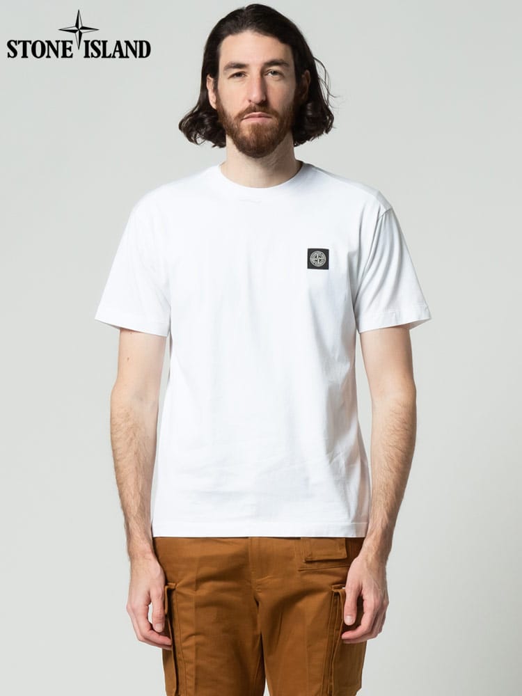 STONE ISLAND (ストーンアイランド) 胸ロゴ クルーネック 半袖 Tシャツ SI761524113