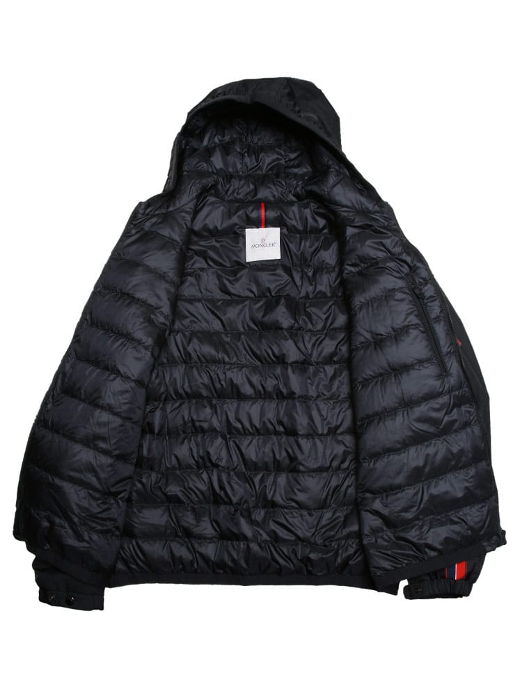 MONCLER (モンクレール) 袖トリコロール フード フルジップ ダウン 