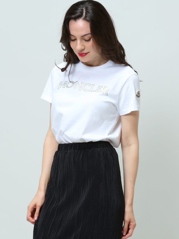 MONCLER モンクレール レディース 半袖 Tシャツ ロゴT ロゴ プリント クルーネック ブランド カットソー プリントT MCL8C00013829FB