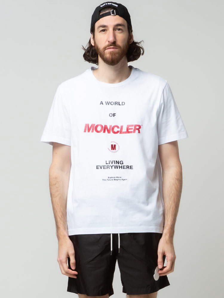 MONCLER モンクレール メンズ 半袖 Tシャツ レタリング ロゴ プリント クルーネック ブランド MC8C000【サカゼン公式通販】