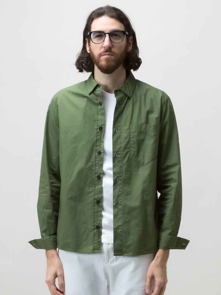 STONE ISLAND (ストーンアイランド) 袖ロゴ刺繍 コットン 長袖 シャツ SI76152510 ブランド