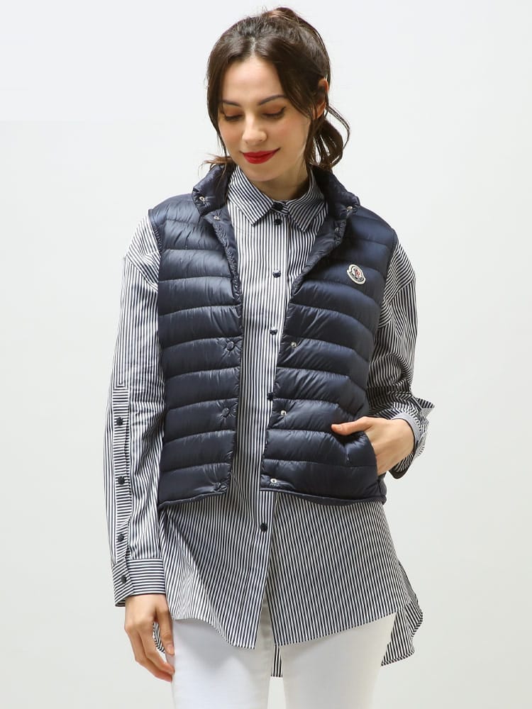 MONCLER (モンクレール) スナップボタン スタンド ダウン ベスト Liane MCLLIANE2 レディース ブランド