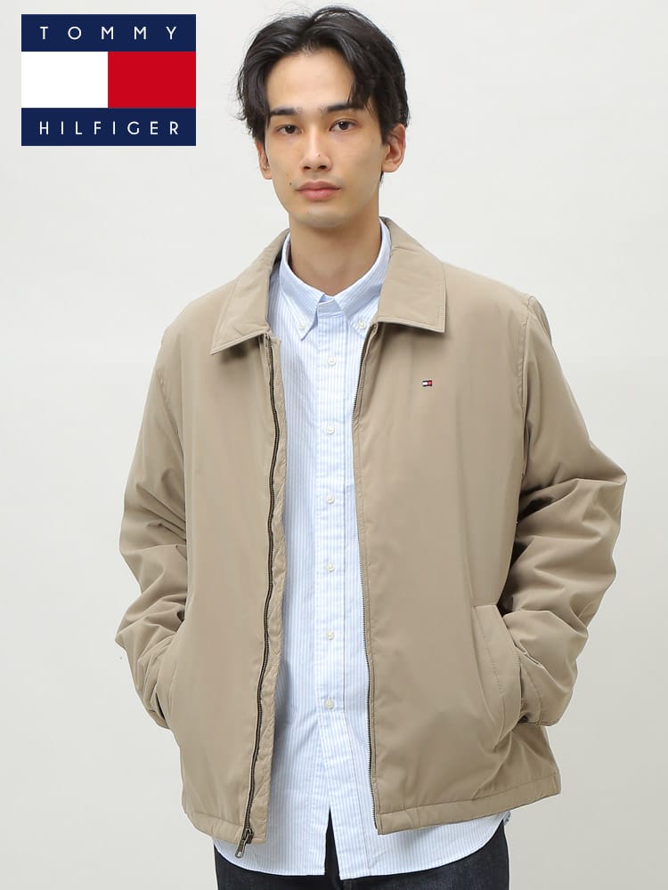TOMMY HILFIGER (トミーヒルフィガー) 撥水 防風 マイクロツイル フルジップ 中綿 ジャケット