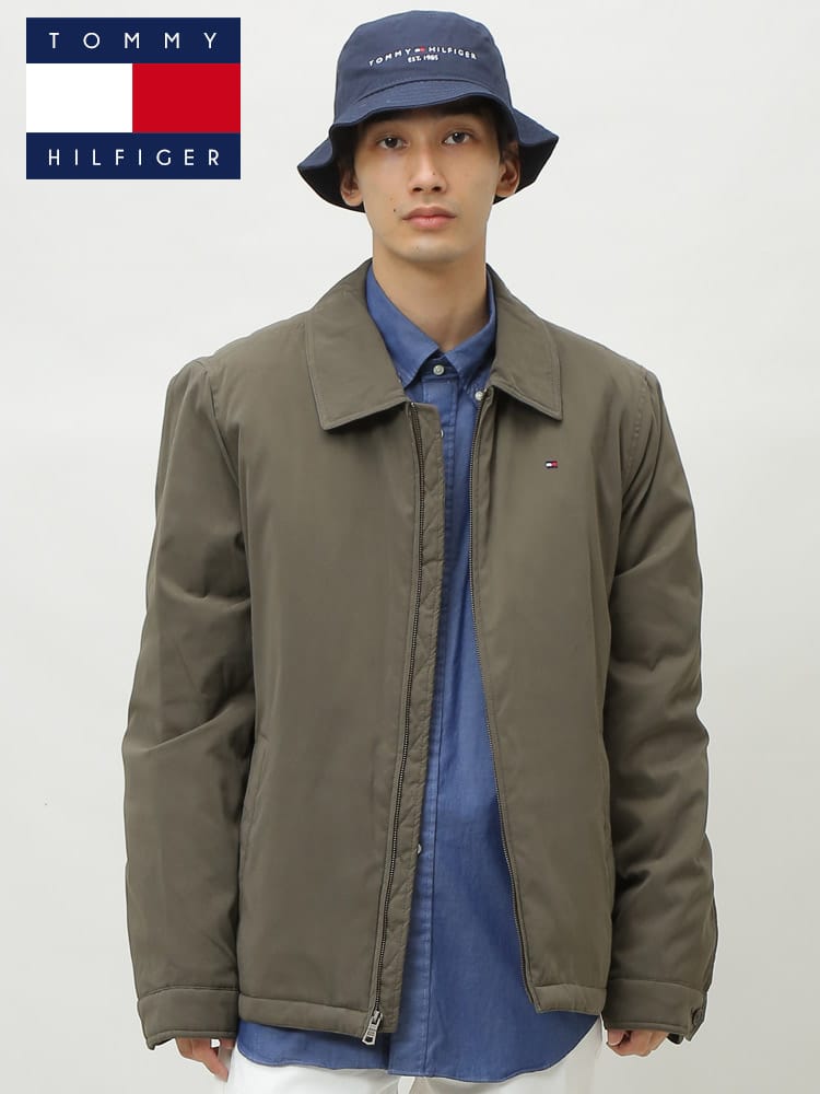 TOMMY HILFIGER (トミーヒルフィガー) 撥水 防風 マイクロツイル フルジップ 中綿 ジャケット