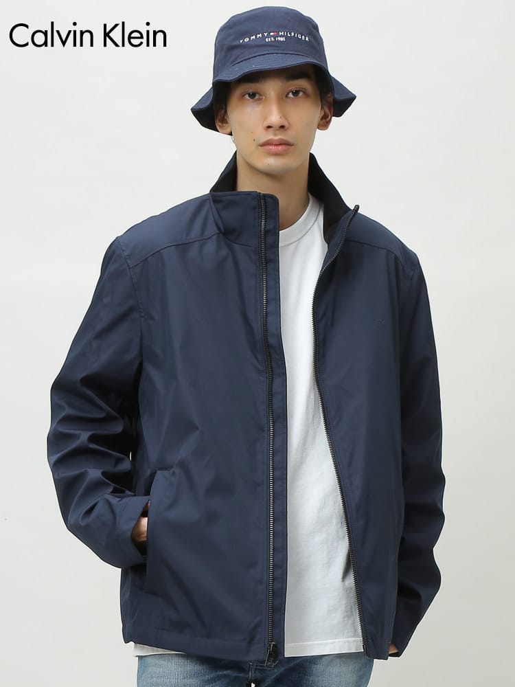 Calvin Klein (カルバンクライン) 裏キルト スタンド フルジップ ジャケット