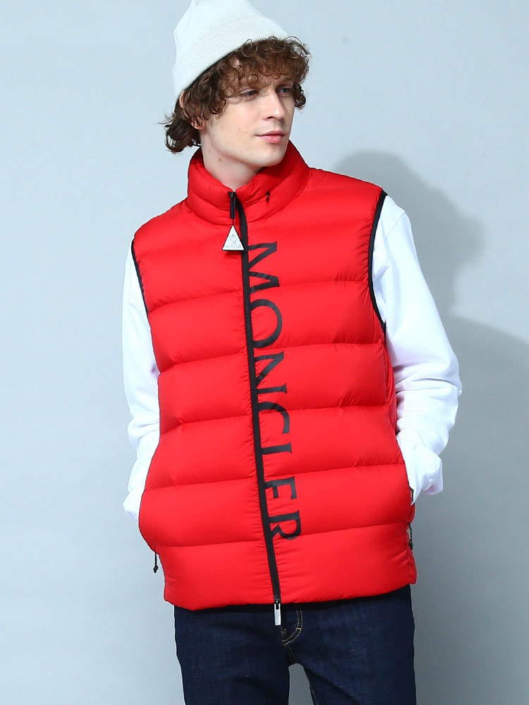 MONCLER (モンクレール) ハーフロゴ フルジップ ダウンベスト Amak MCAMAK2