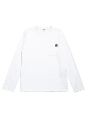 LOEWE (ロエベ) ロゴ ワンポイント ポケット コットン 長袖 Tシャツ LEH526Y24J04 メンズ