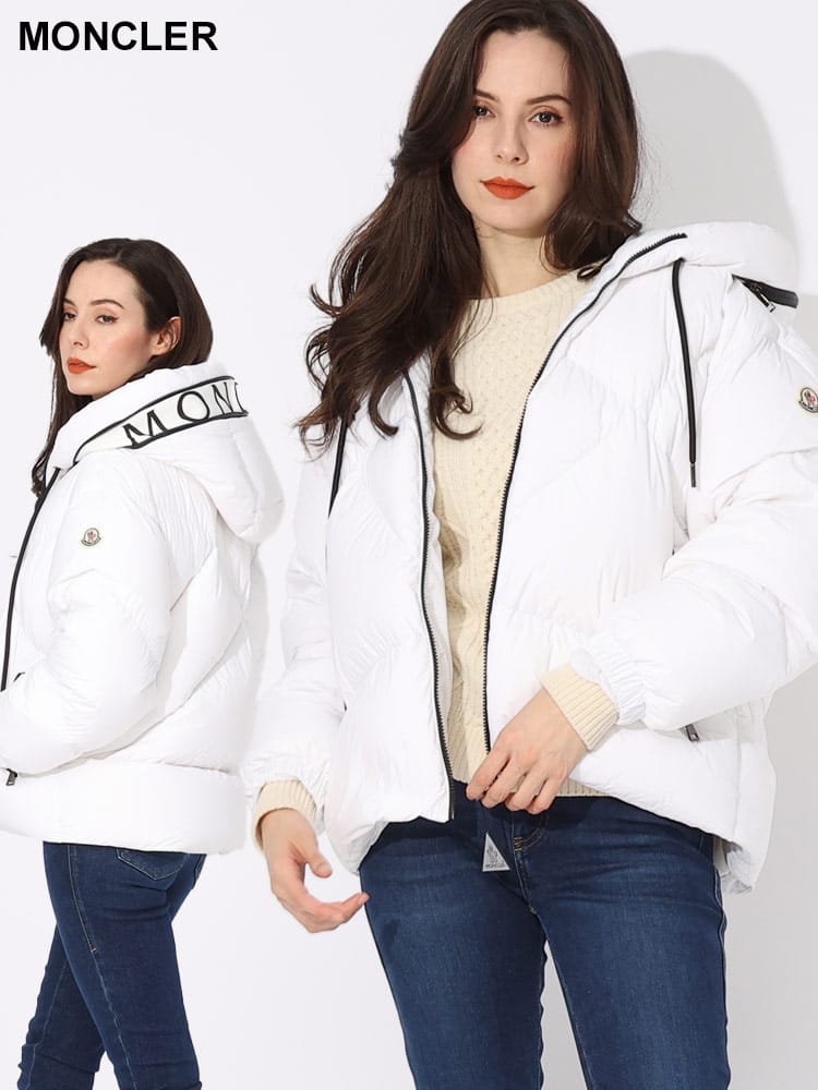 MONCLER (モンクレール) フードロゴ フルジップ ダウンジャケット 