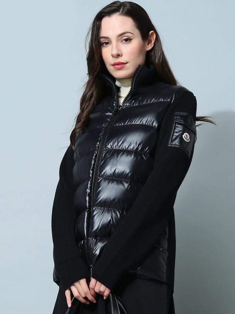 MONCLER (モンクレール) フロントダウン フルジップ ニット ジャケット MCL9B00026M1131