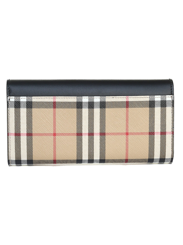 BURBERRY (バーバリー) ヴィンテージチェック＆レザー コンチネンタル