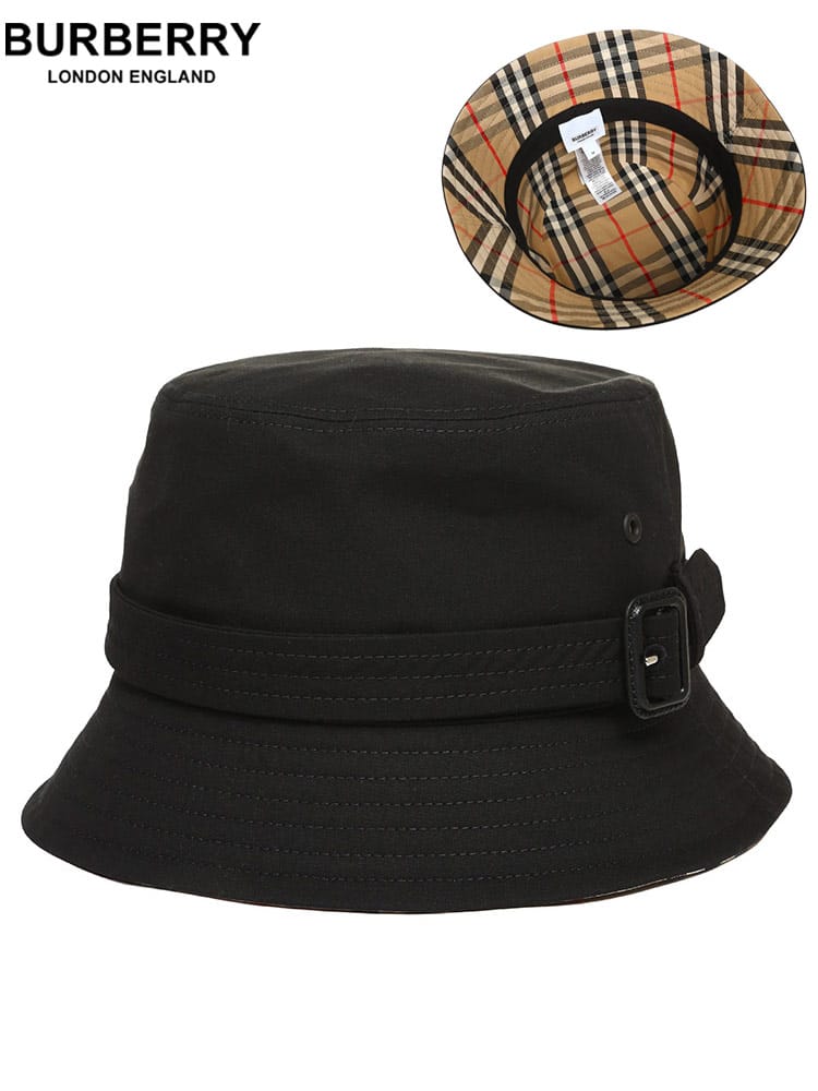 BURBERRY (バーバリー) コットンギャバジン ベルト バケットハット BBL8057394 ブランド