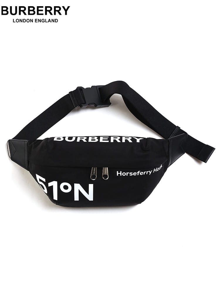 BURBERRY (バーバリー) コーディネートプリント ナイロン ソニー バムバッグ BB8064929 ブランド