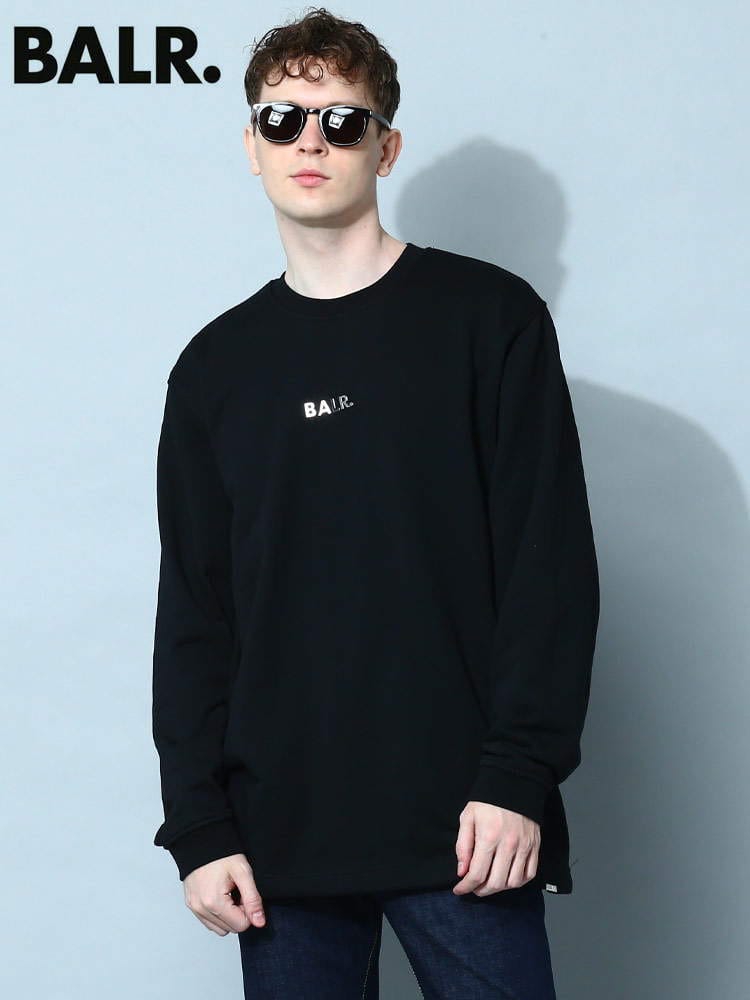 BALR. (ボーラー) メタルロゴ クルーネック トレーナー STRAIGHT BRAND BA12621067JP メンズ スウェット