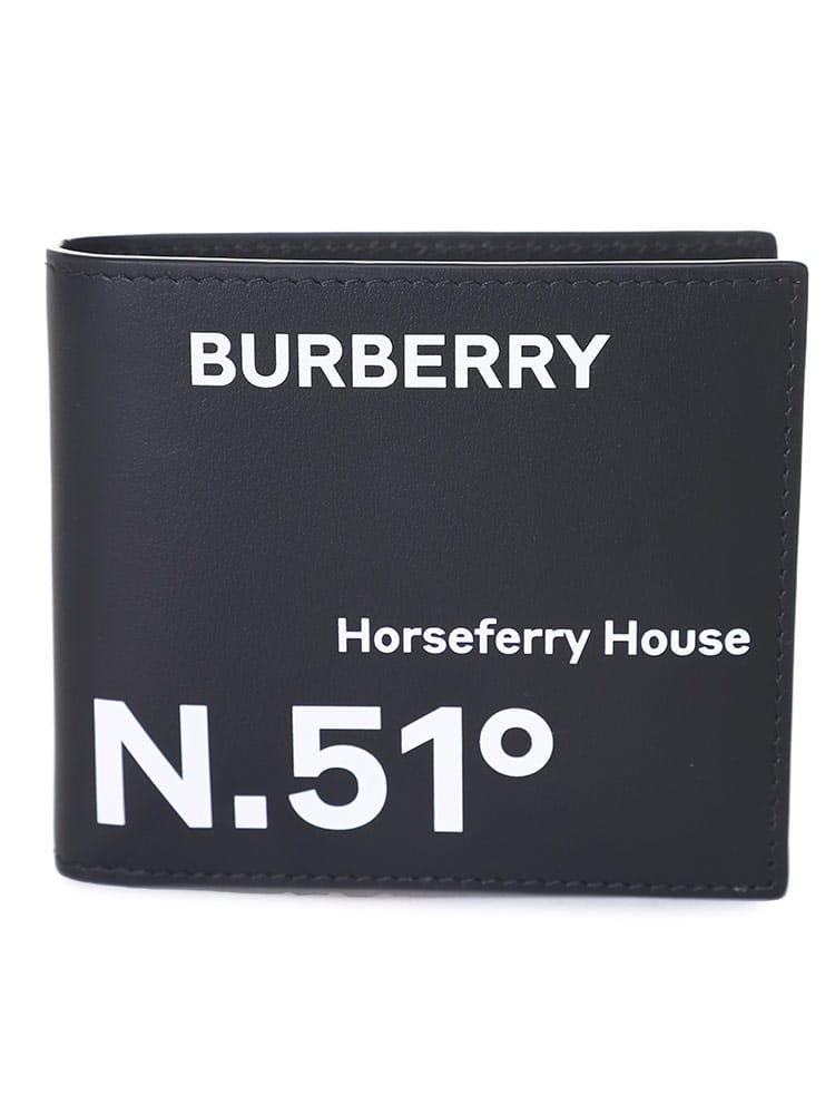 BURBERRY (バーバリー) コーディネートプリント レザー バイフォールドウォレット メンズ ブランド BB8064927