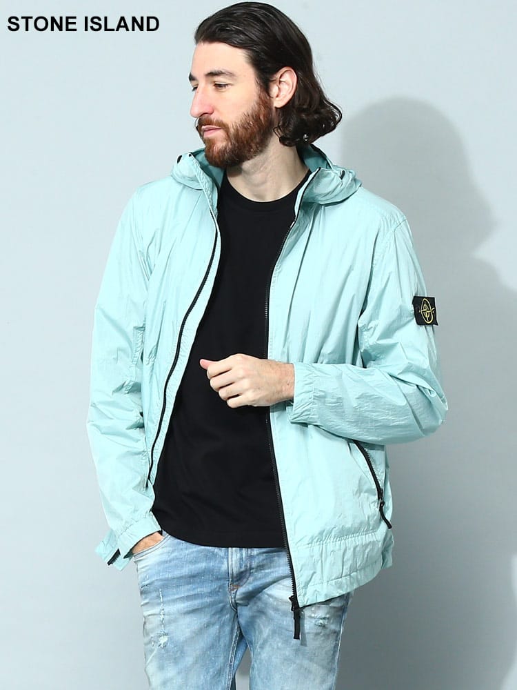 STONE ISLAND (ストーンアイランド) ナイロン フルジップ ブルゾン GARMENT DYED CRINKLE REPS NY SI781540522