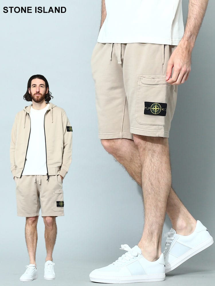 STONE ISLAND (ストーンアイランド) ロゴ スウェット ショートパンツ SI101564651