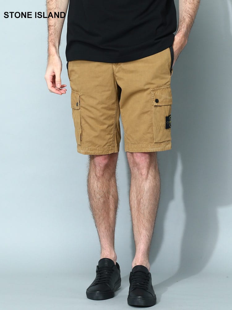 STONE ISLAND (ストーンアイランド) ロゴ ポケット カーゴ ショートパンツ SI1015L11WA メンズ ブランド