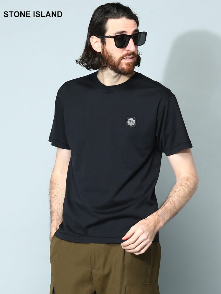 STONE ISLAND (ストーンアイランド) 胸ロゴ クルーネック 半袖 Tシャツ SI101524113 メンズ ブランド