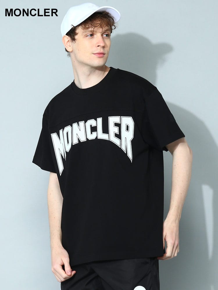 MONCLER (モンクレール) ユニフォームロゴ クルーネック 半袖 Tシャツ MC8C00011M2643