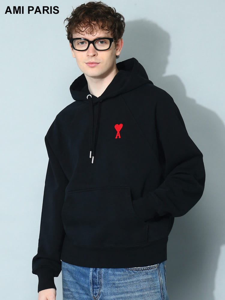 AMI PARIS (アミパリス) ワンポイント プルオーバー パーカー Ami de Coeur AMUSW204747 スウェット