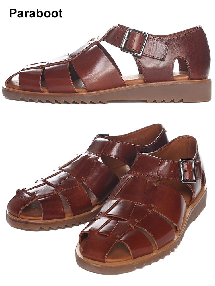 Paraboot (パラブーツ) レザー グルカサンダル PACIFIC PB123317 