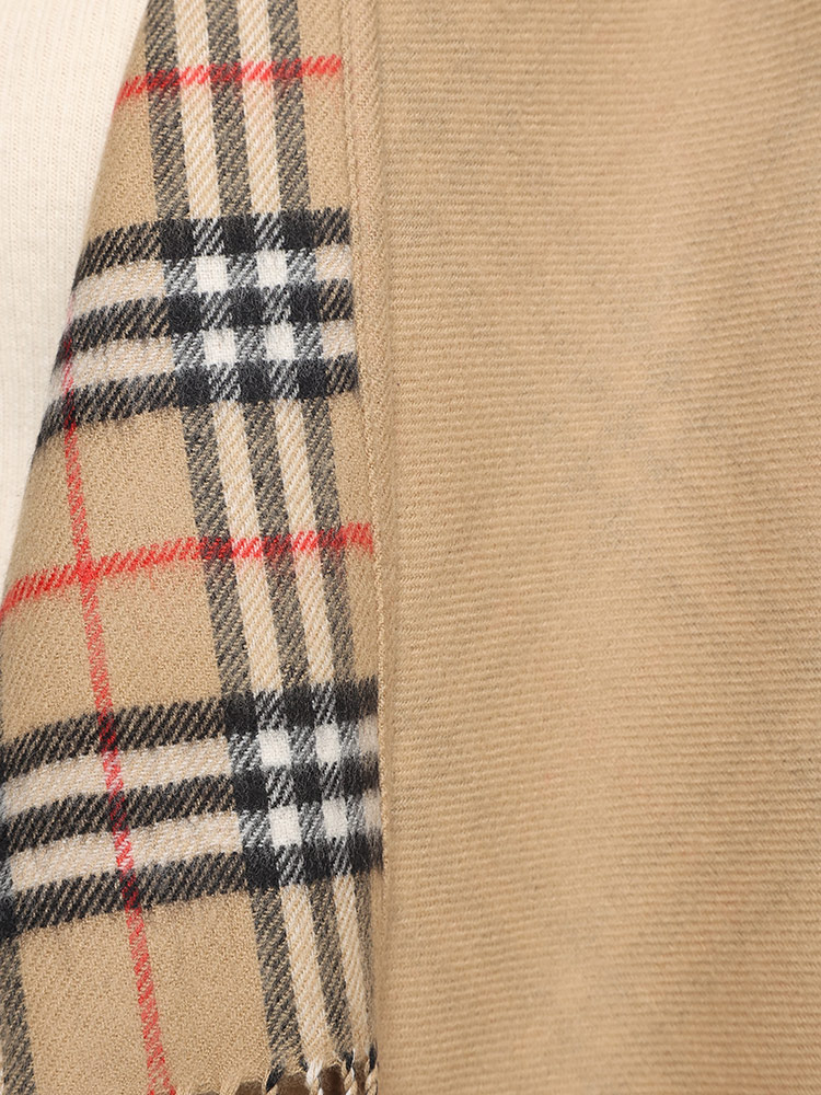 BURBERRY (バーバリー) リバーシブル チェック ウール ケープ BBL8071673 ブランド レディース ア【サカゼン公式通販】