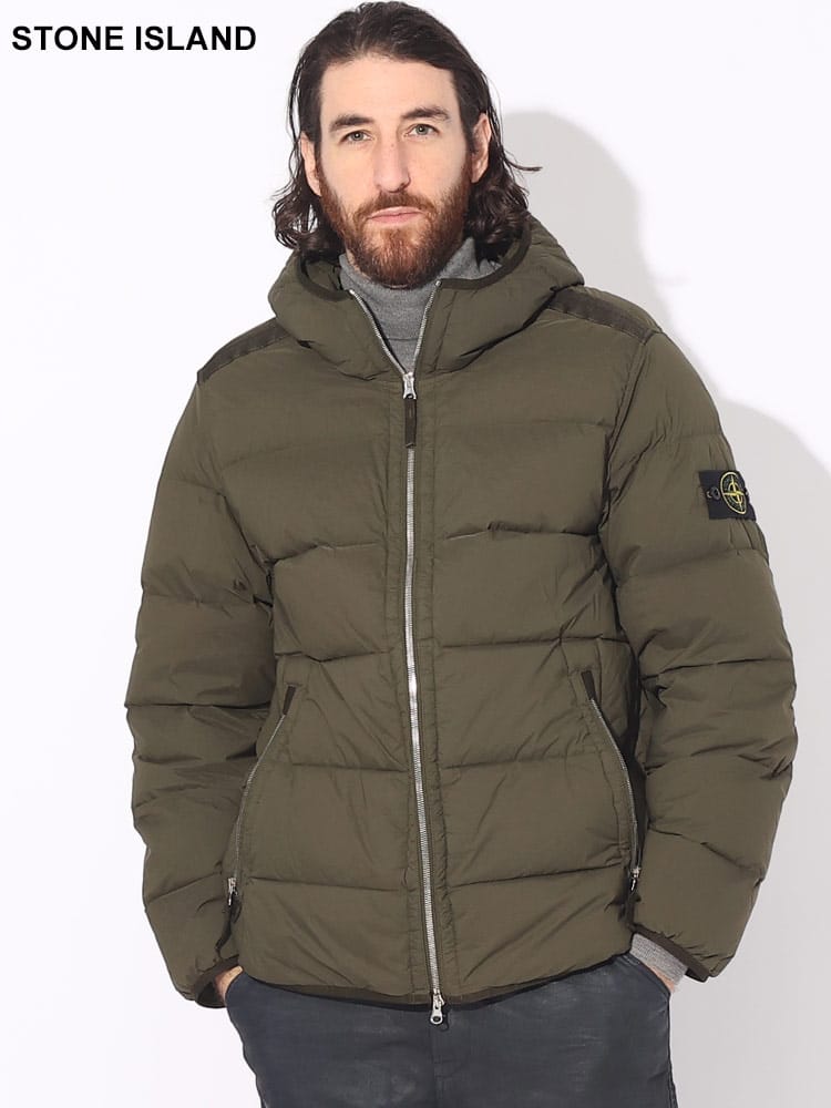STONE ISLAND (ストーンアイランド) フード フルジップ ダウン 