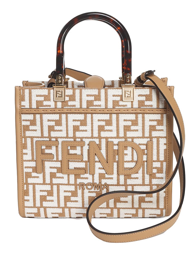 FENDI (フェンディ) サンシャイン ラフィア トートバッグ 