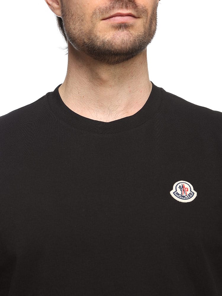 MONCLER (モンクレール) 胸ロゴワッペン 無地 クルーネック 半袖 T 