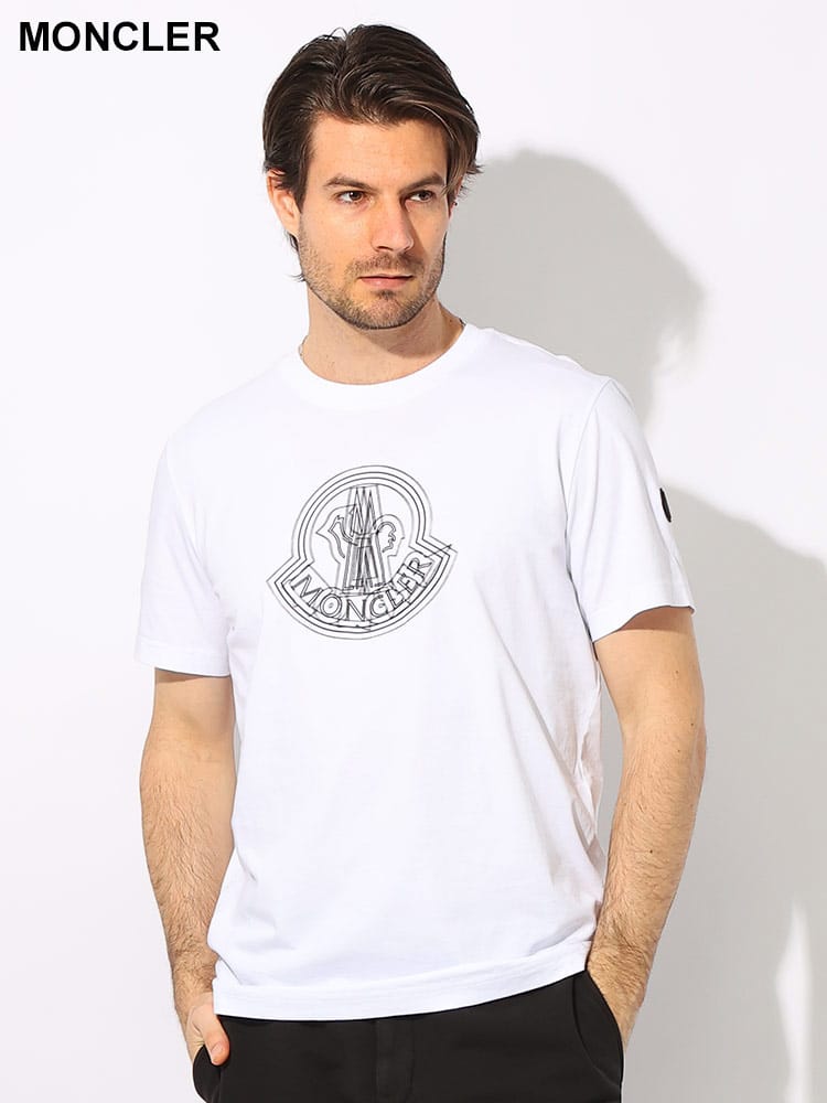 MONCLER (モンクレール) ビッグワッペンプリント クルーネック 半袖 T 