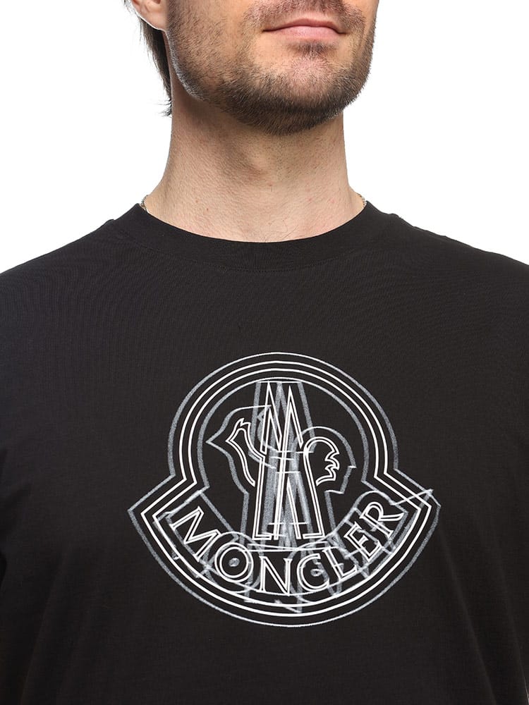 MONCLER (モンクレール) ビッグワッペンプリント クルーネック 半袖 T 