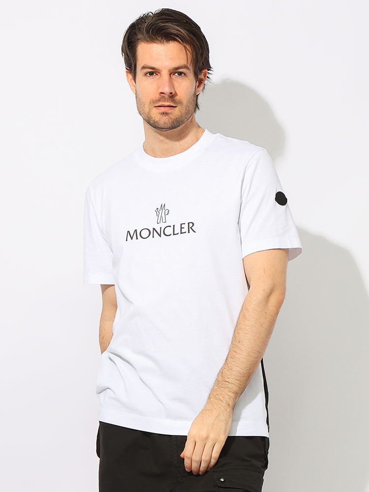 MONCLER (モンクレール) クラシックロゴ クルーネック 半袖 Ｔシャツ