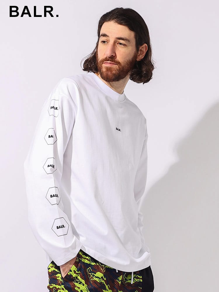 BALR. (ボーラー) 袖ロゴ クルーネック 長袖 Tシャツ S M L 1XL 2XL 